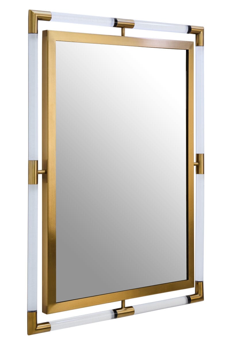 Esperance Mirrors Cardona Wall Mirror with Clear and Matt Gold Frame House of Isabella UK