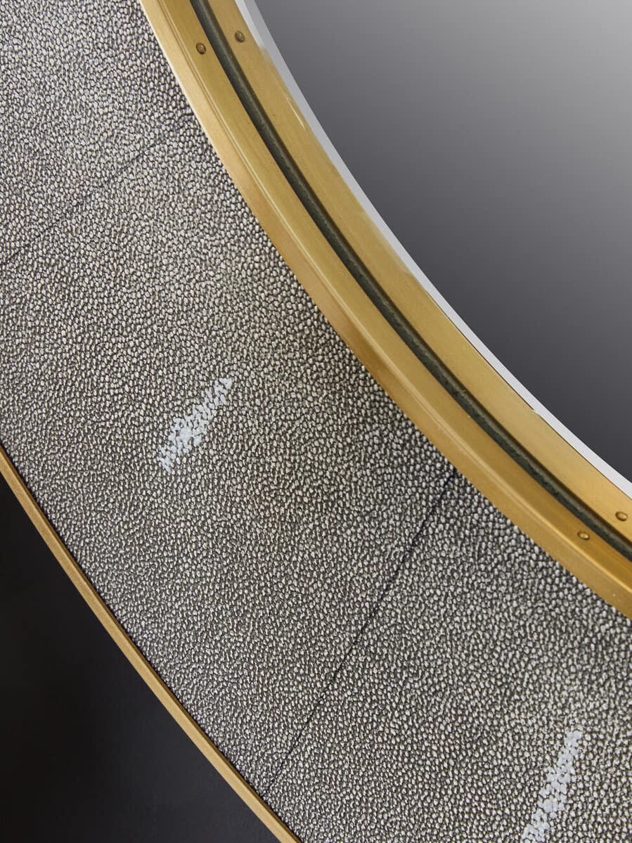 Esperance Mirrors Deruta Grey Shagreen Effect Wall Mirror House of Isabella UK