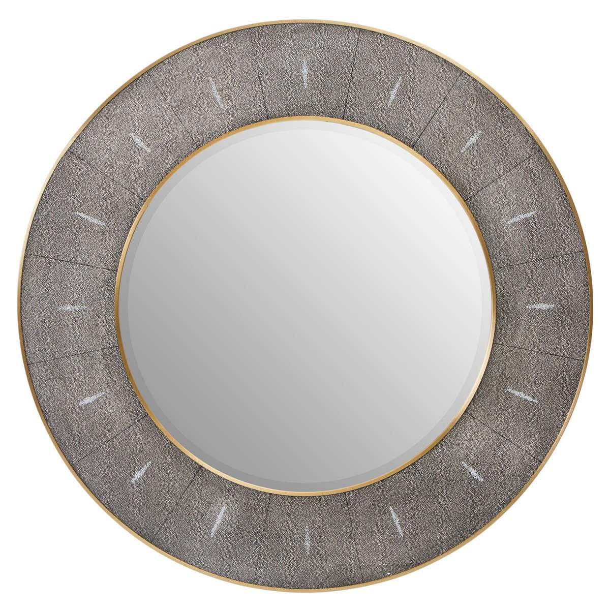 Esperance Mirrors Deruta Grey Shagreen Effect Wall Mirror House of Isabella UK