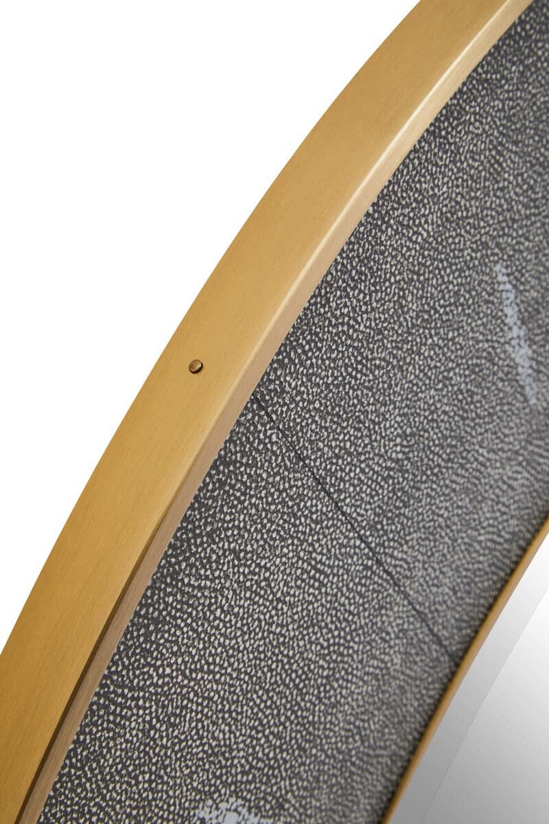 Esperance Mirrors Deruta Grey Shagreen Effect Wall Mirror House of Isabella UK