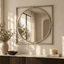 Esperance Mirrors Langli Silver Square Wall Mirror House of Isabella UK
