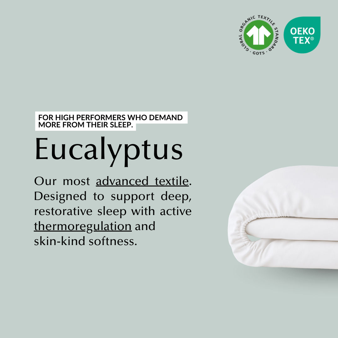 Ethical Bedding™ Bed Sheets Cool & Comfy Silk Fitted Sheet (Eucalyptus) House of Isabella UK