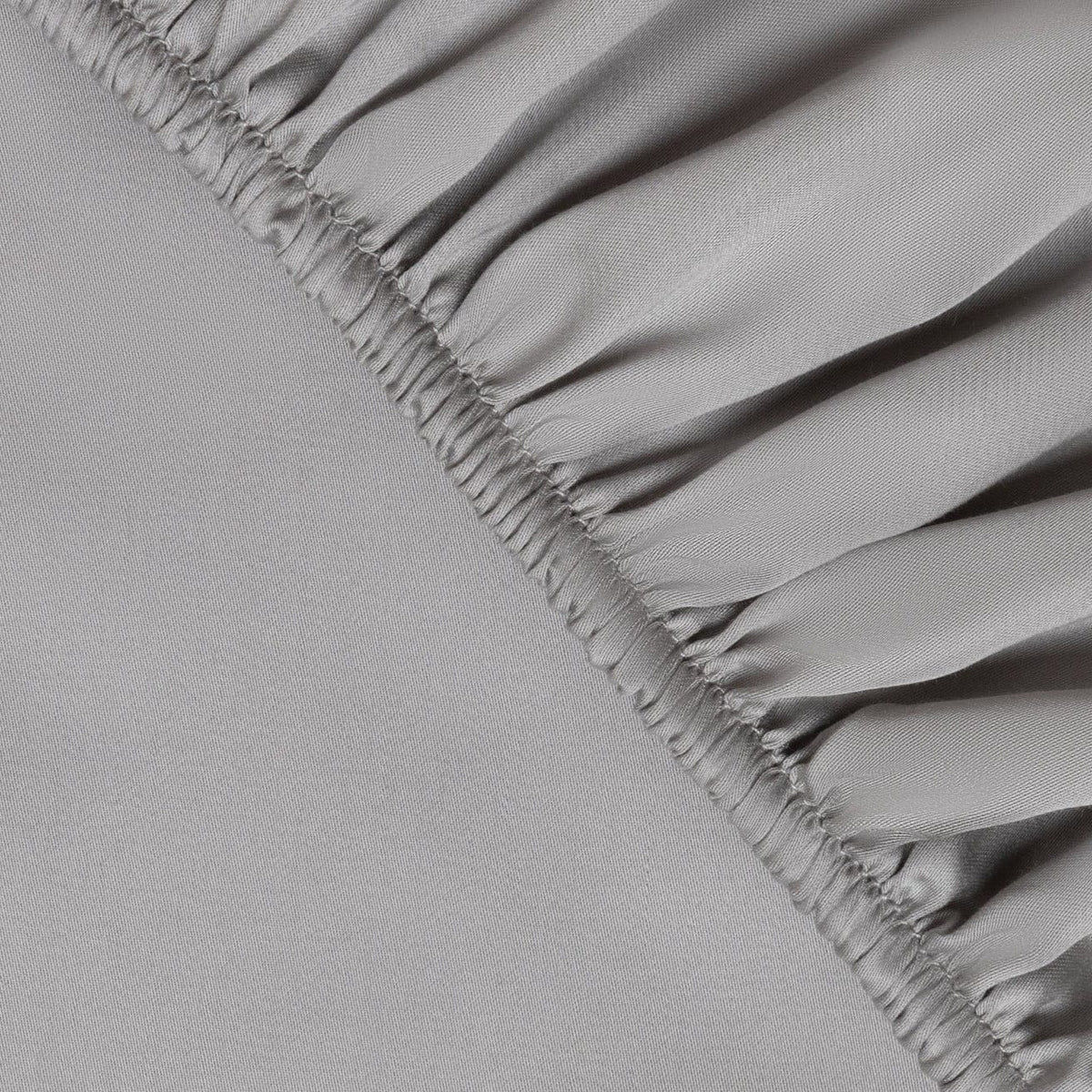 Ethical Bedding™ Bed Sheets Super King / Grey Fitted Sheet in Grey (Eucalyptus Silk) House of Isabella UK