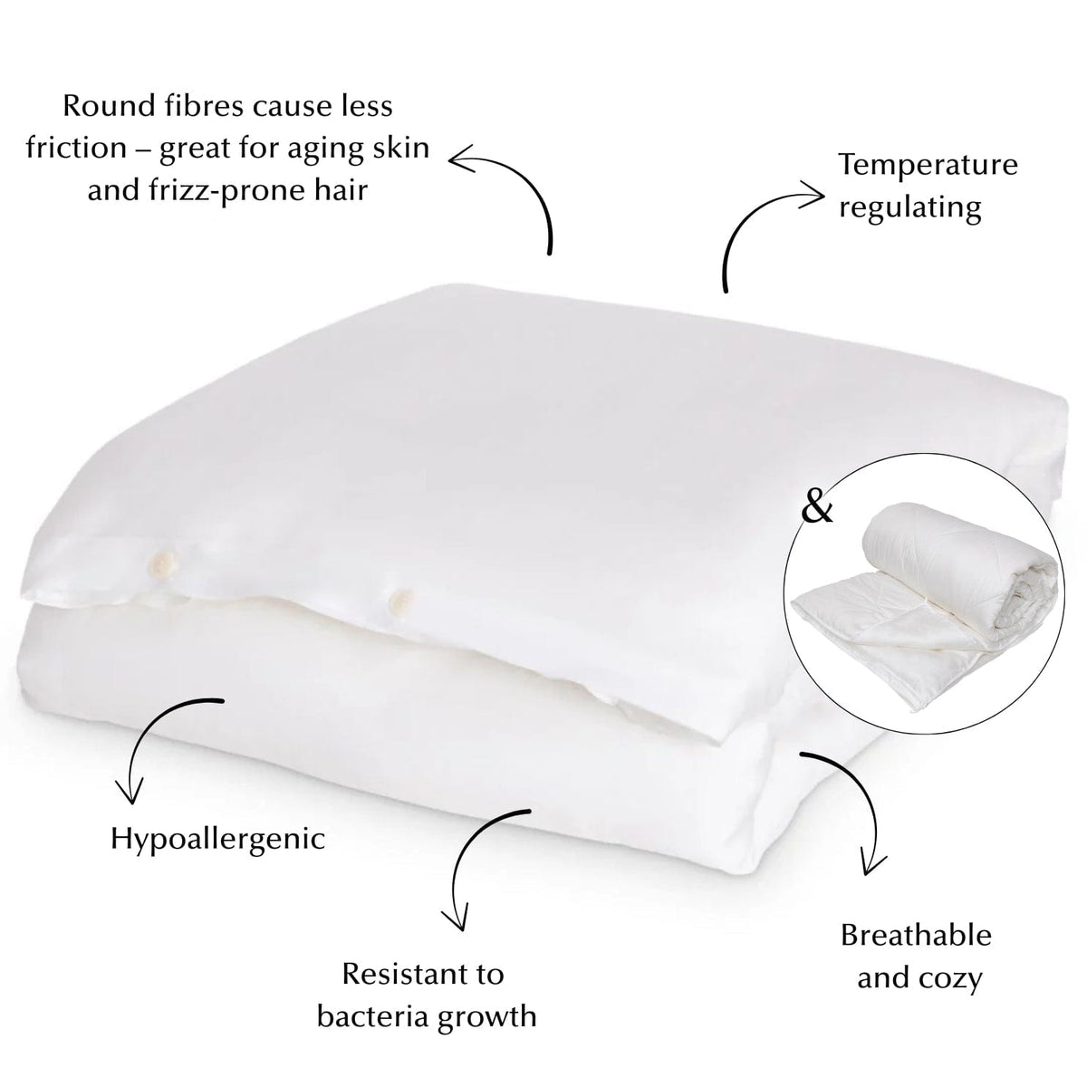 Ethical Bedding™ Bedding Sets/Bundles Duvet Upgrade Bundle in White (Eucalyptus & Bamboo) House of Isabella UK