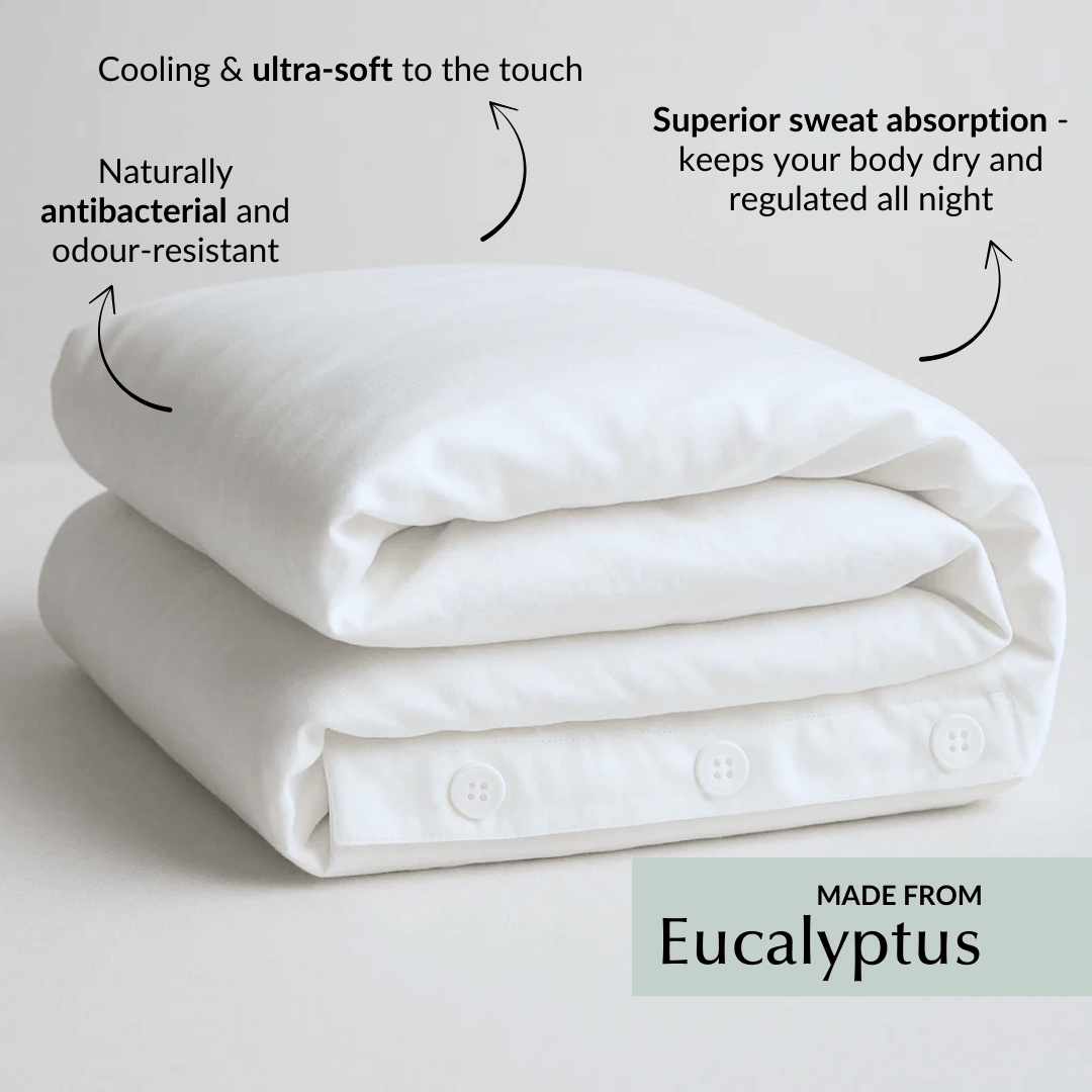 Ethical Bedding™ Duvet Covers Cool & Comfy Silk Duvet Cover (Eucalyptus) House of Isabella UK