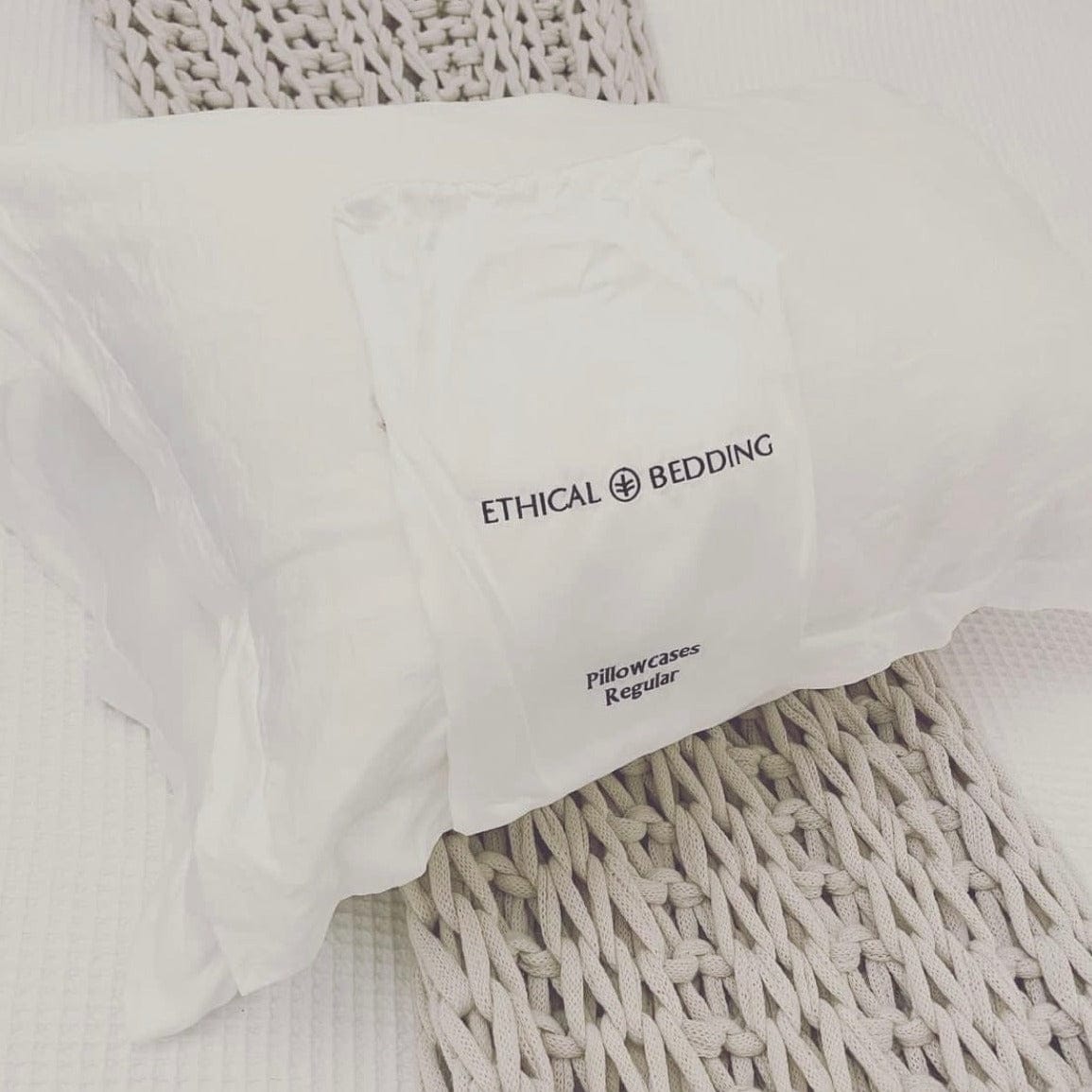 Ethical Bedding™ Pillowcases Cool & Comfy Silk Pillowcase Pair (Eucalyptus) House of Isabella UK