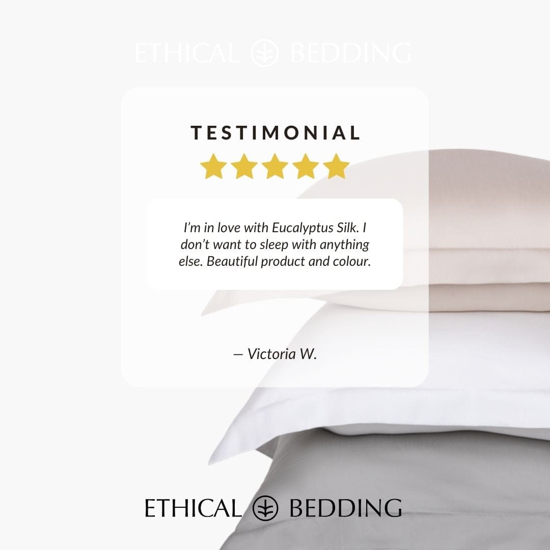 Ethical Bedding™ Pillowcases Eucalyptus Silk Pillowcase Pair in Grey (Best Seller) House of Isabella UK