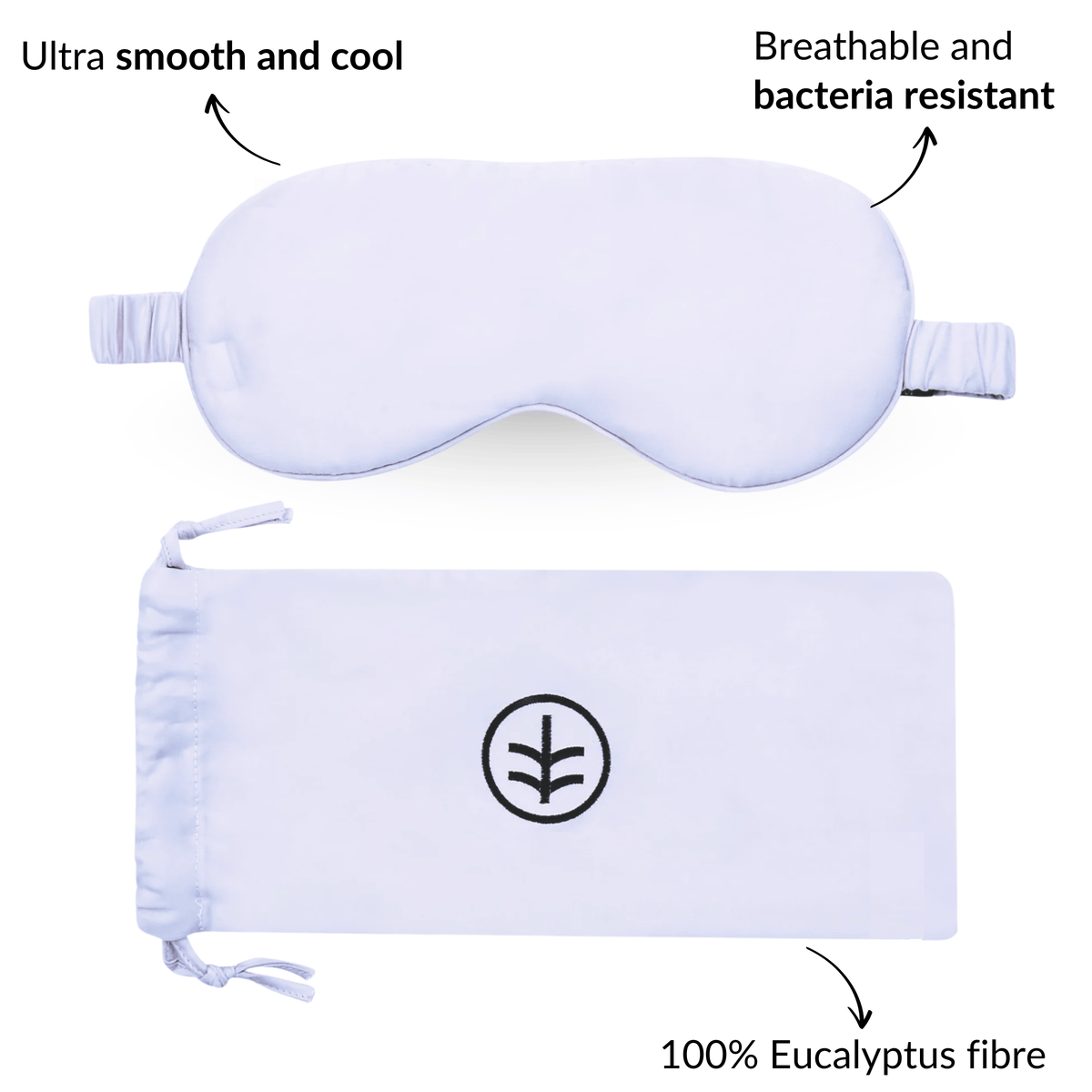 Ethical Bedding™ Sleep Accessories Essential Silk Sleep Eye Mask in Sky Blue (Eucalyptus Silk) House of Isabella UK