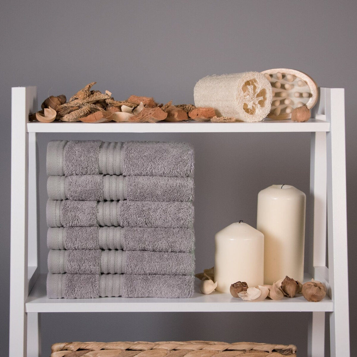 Ethical Bedding™ Towels Face Cloth Luxury Bamboo Towel in Grey House of Isabella UK