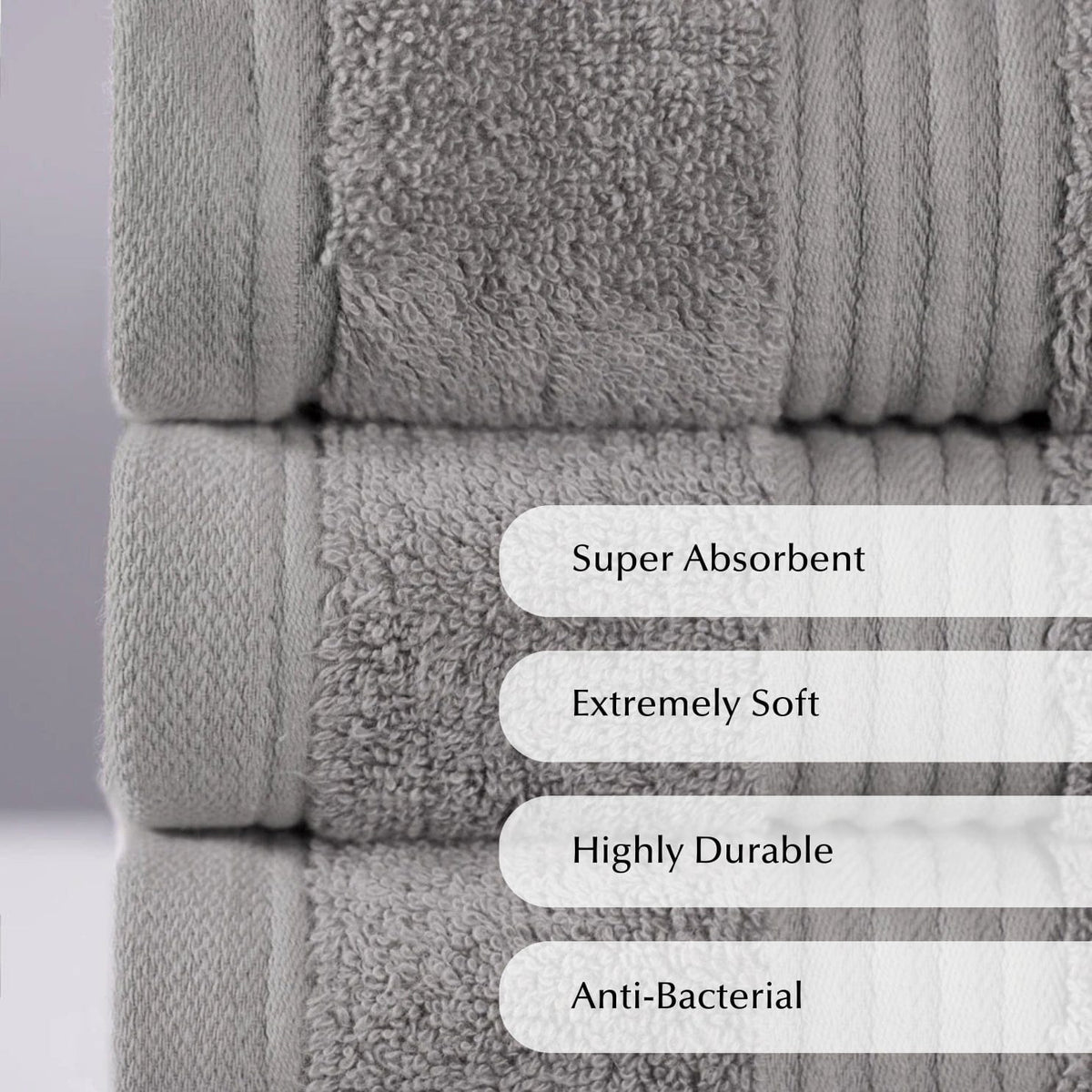 Ethical Bedding™ Towels Luxury Bamboo Towel in Grey House of Isabella UK