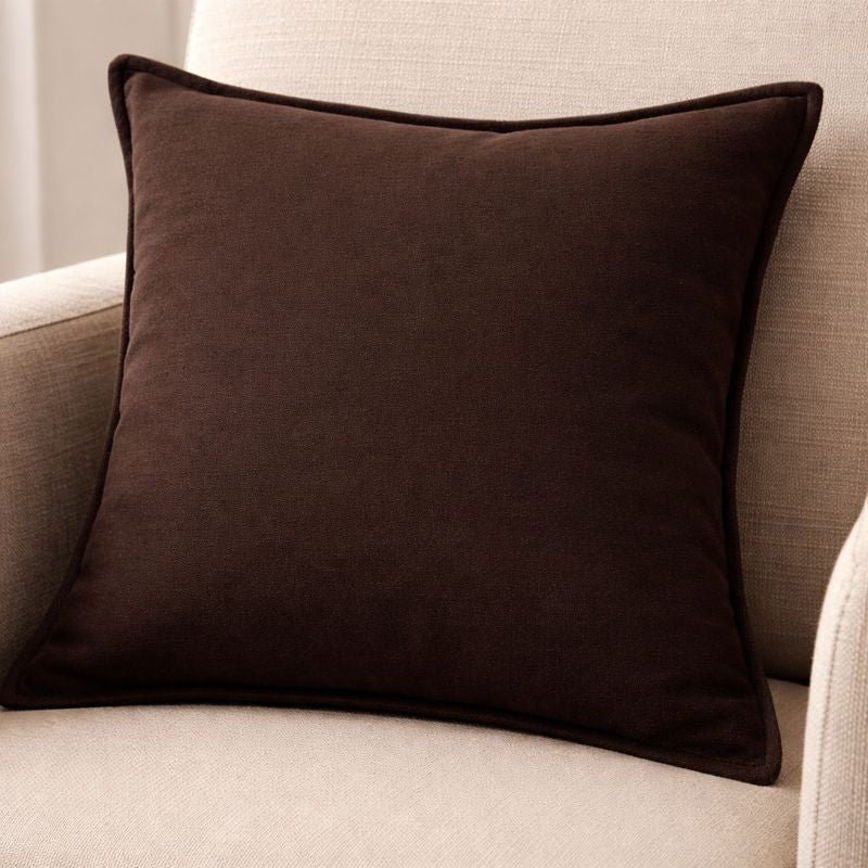 Malini Large Tia Chocolate Cushion | OUTLET