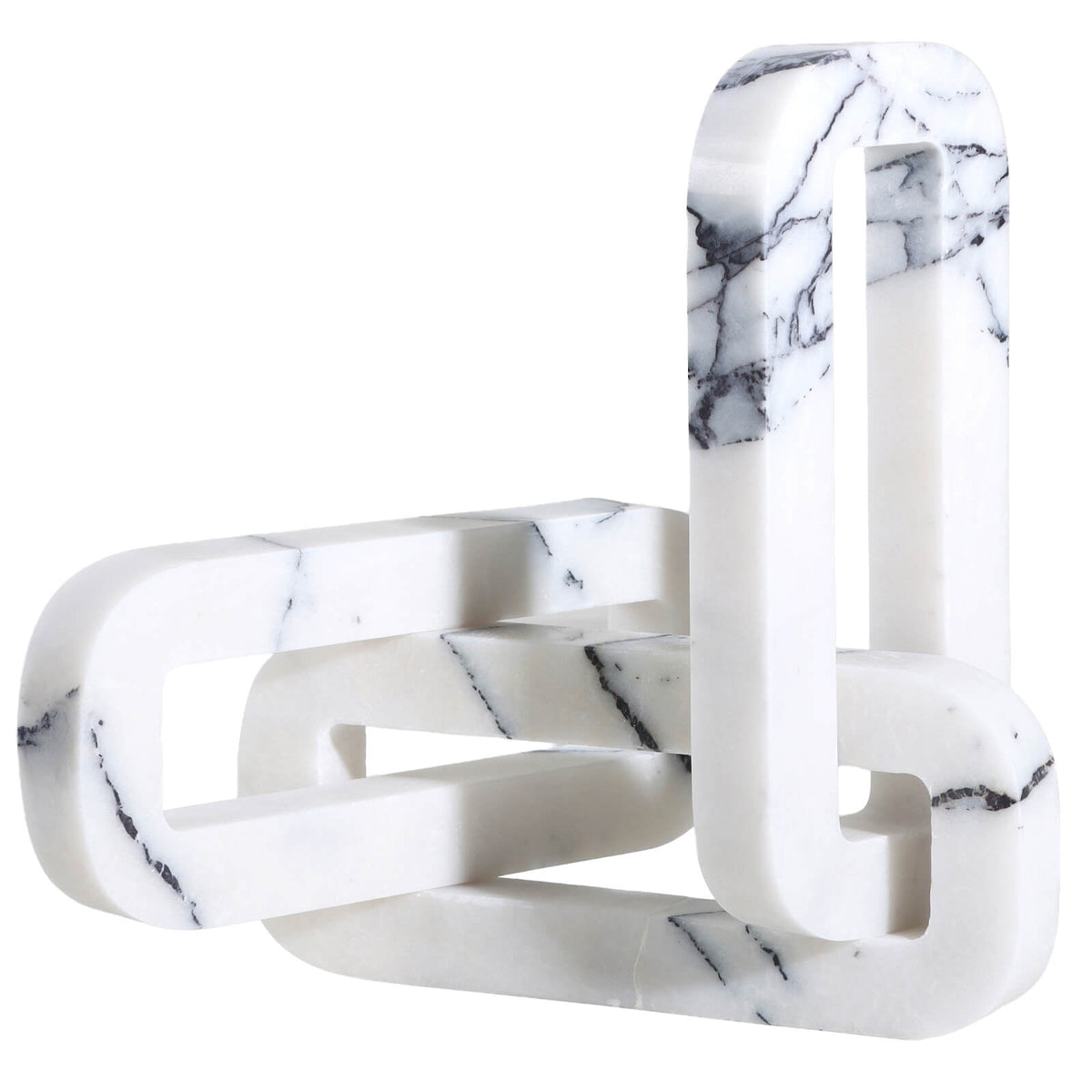 Connections Loop Sculpture in White Marble
