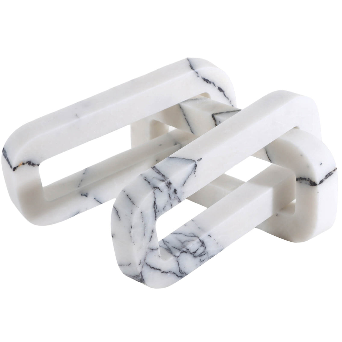 Connections Loop Sculpture in White Marble