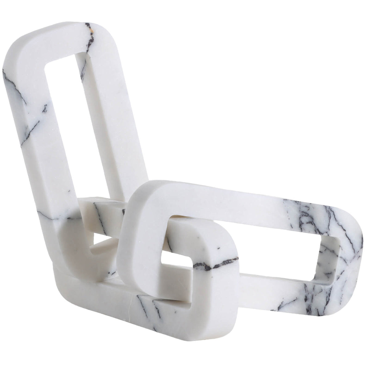 Connections Loop Sculpture in White Marble