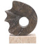 Geometric Sculpture in Brown Marble