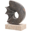 Geometric Sculpture in Brown Marble