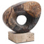Geometric Sculpture in Coffee Marble