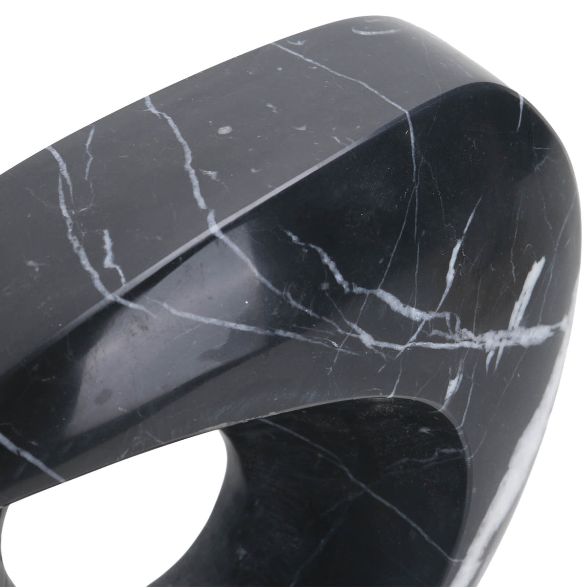 Geometric Sculpture in Black Marble