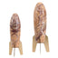 Rocket Sculpture in Brown Marble - Large