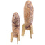 Rocket Sculpture in Brown Marble - Small