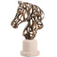 Horse Head Sculpture in Gold