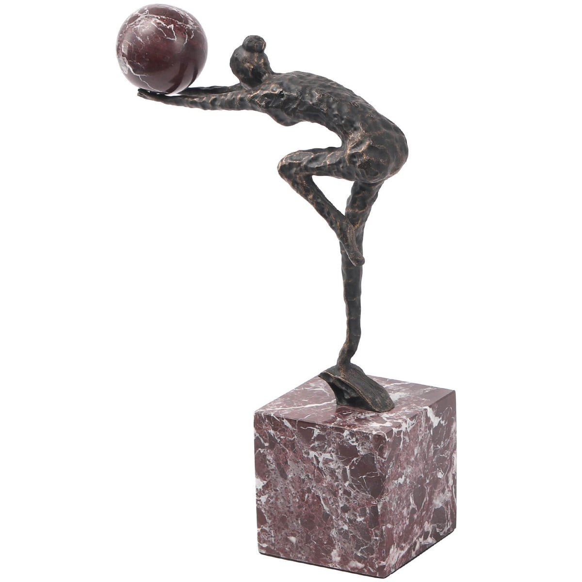 Global Desktop Sculpture in Dark Bronze