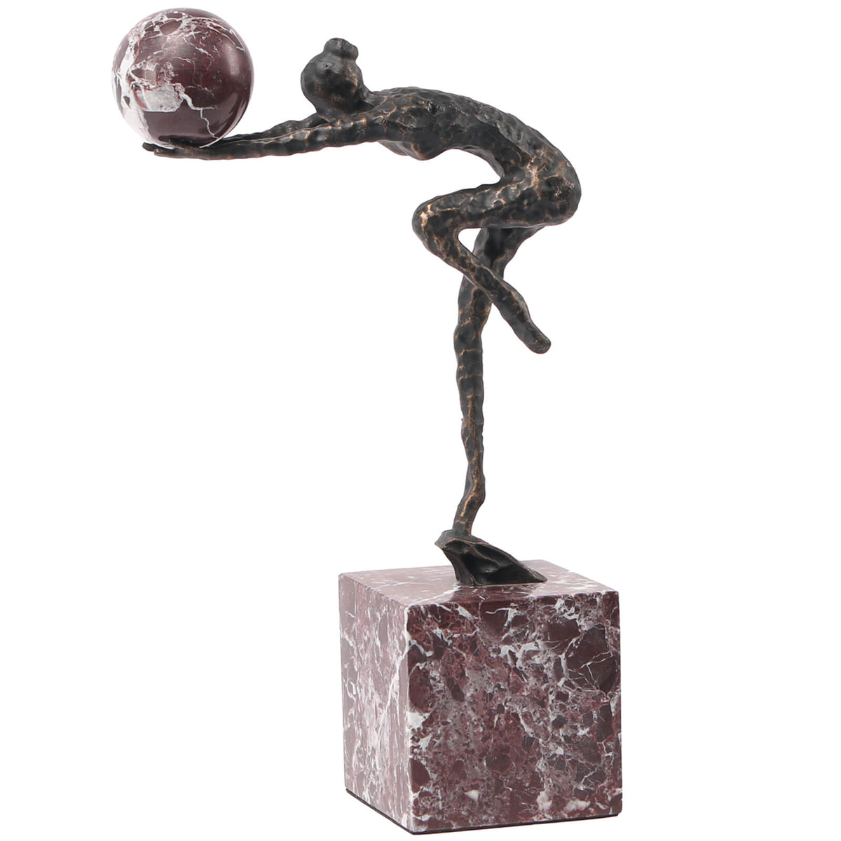 Global Desktop Sculpture in Dark Bronze