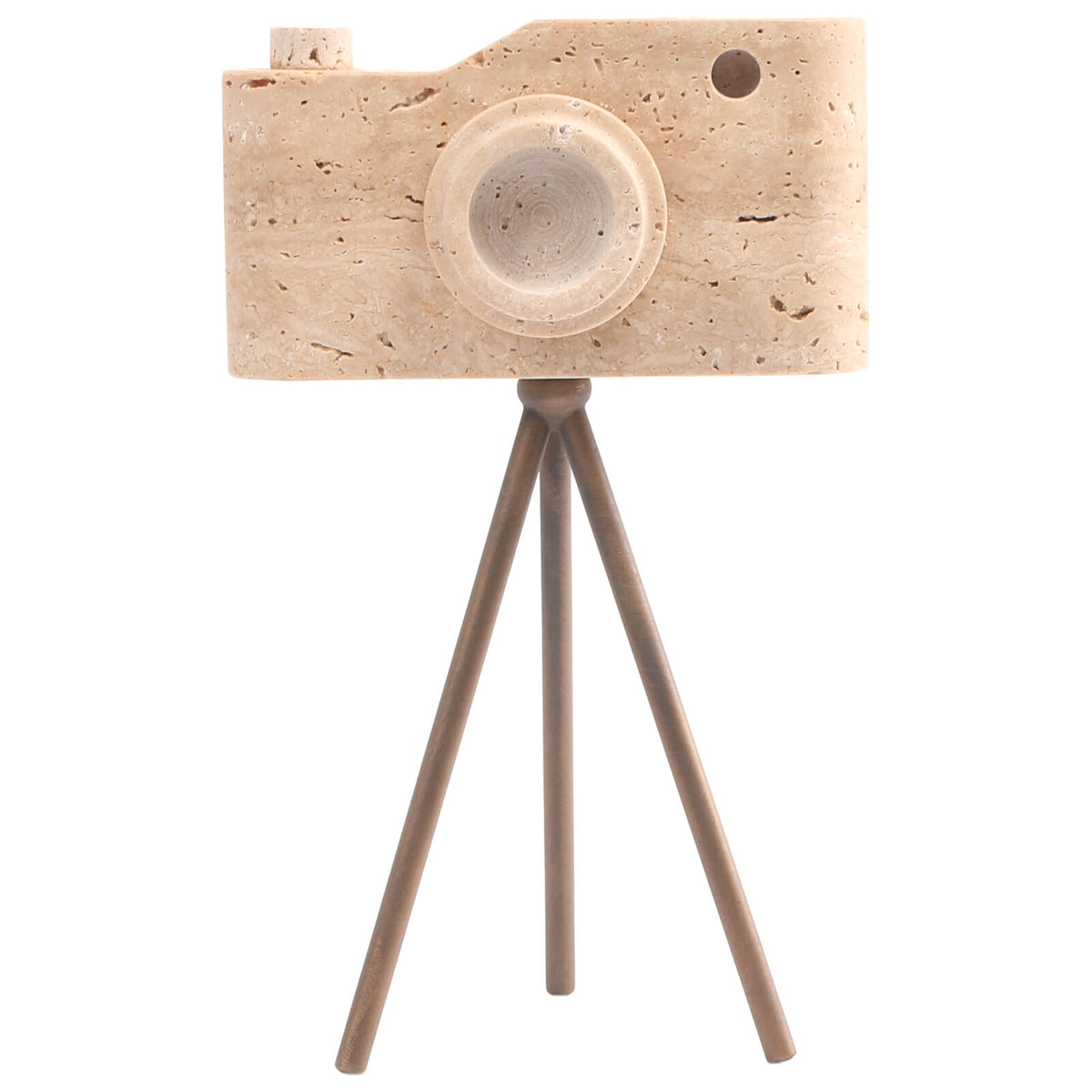 Shutterclick Sculpture in Travertine - Small