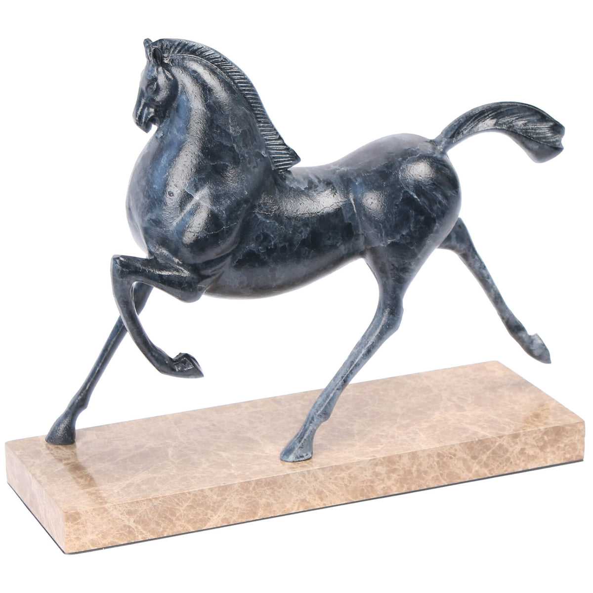 Flying Horse Sculpture in Dark Nickel