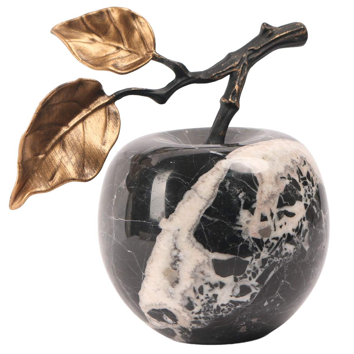 Apple Ornament in Bulgari Black Marble