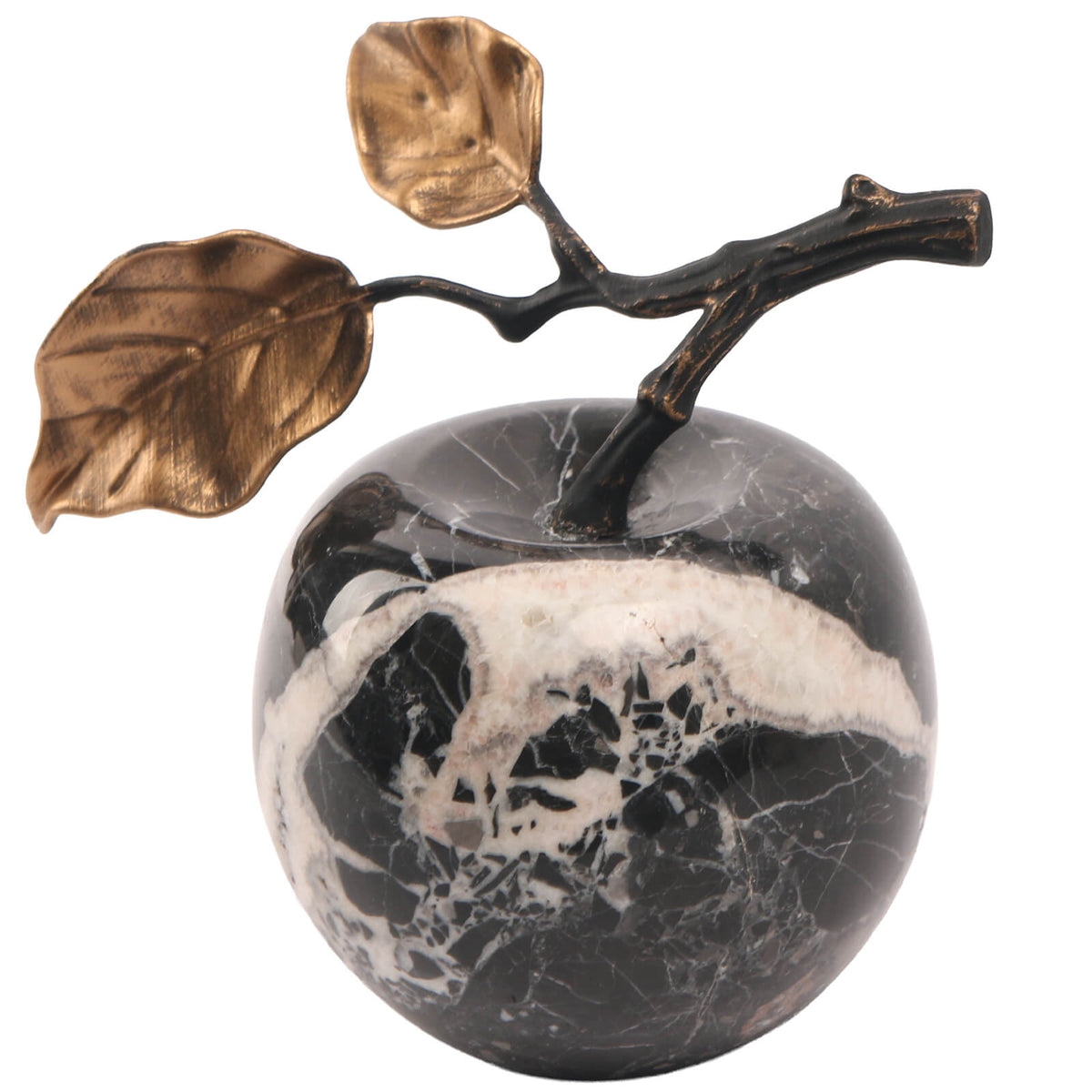 Apple Ornament in Bulgari Black Marble