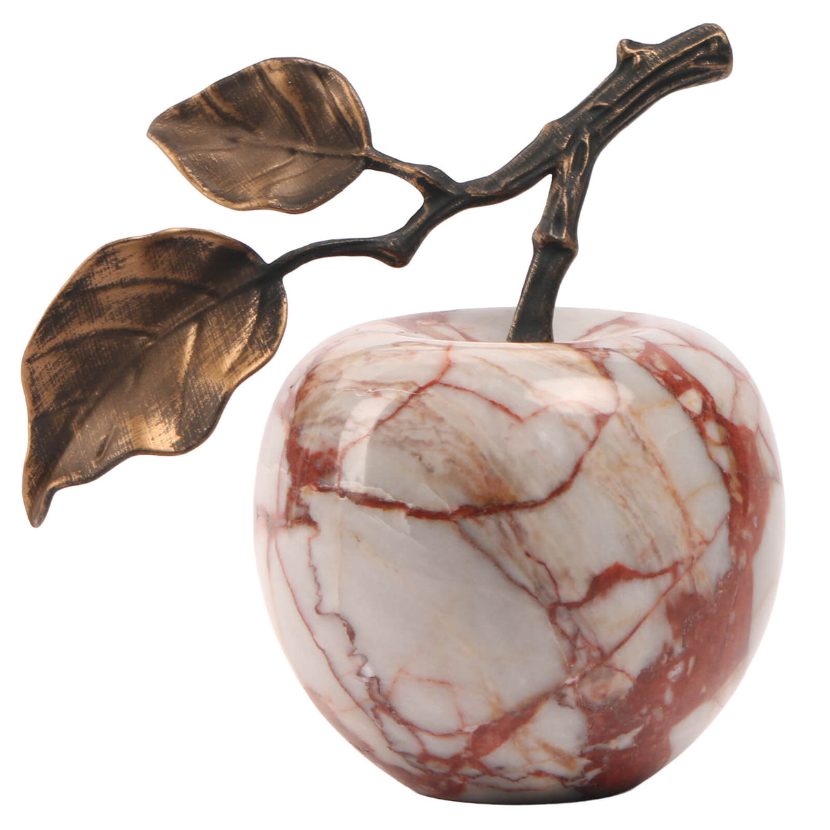 Apple Ornament in Bulgari Red Marble