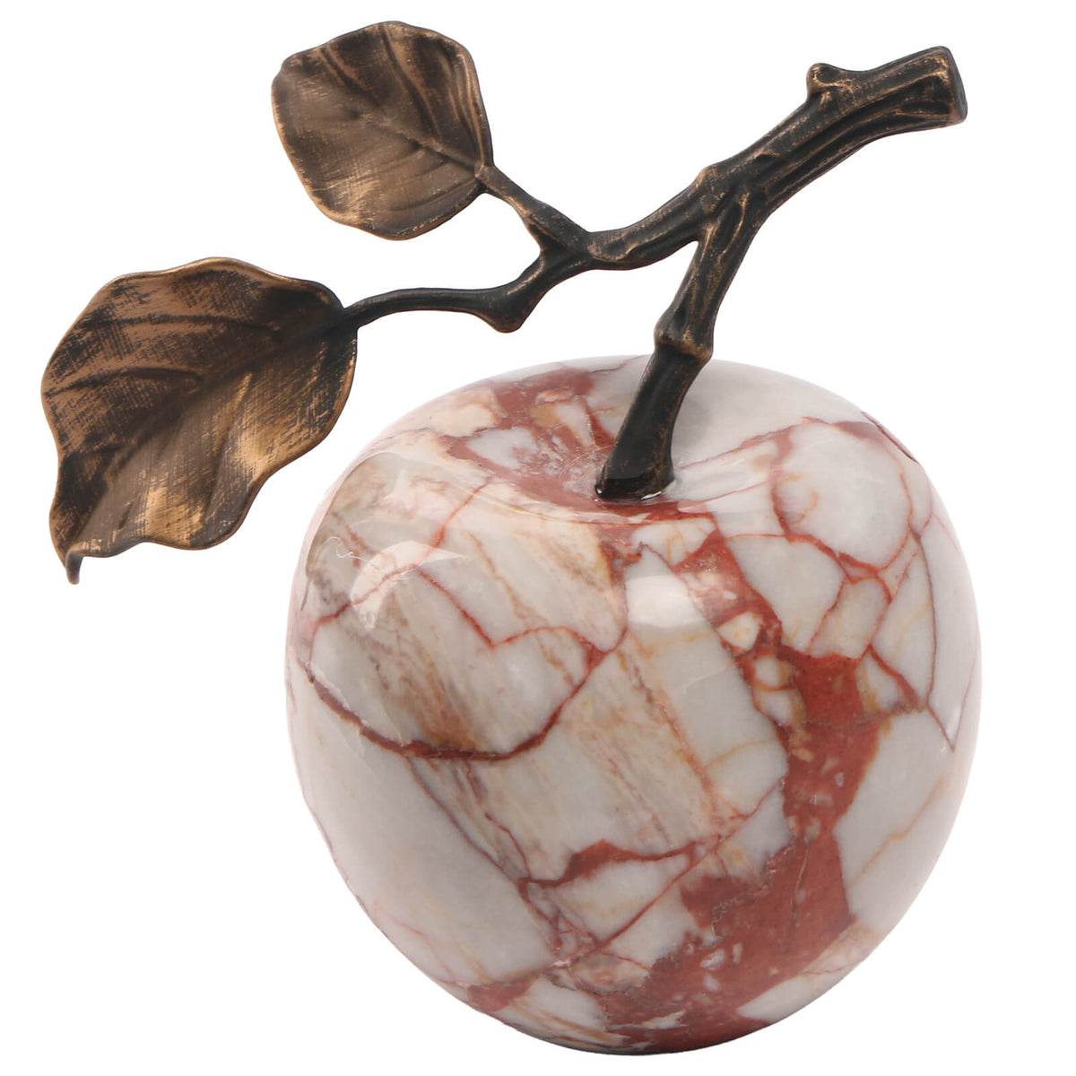 Apple Ornament in Bulgari Red Marble