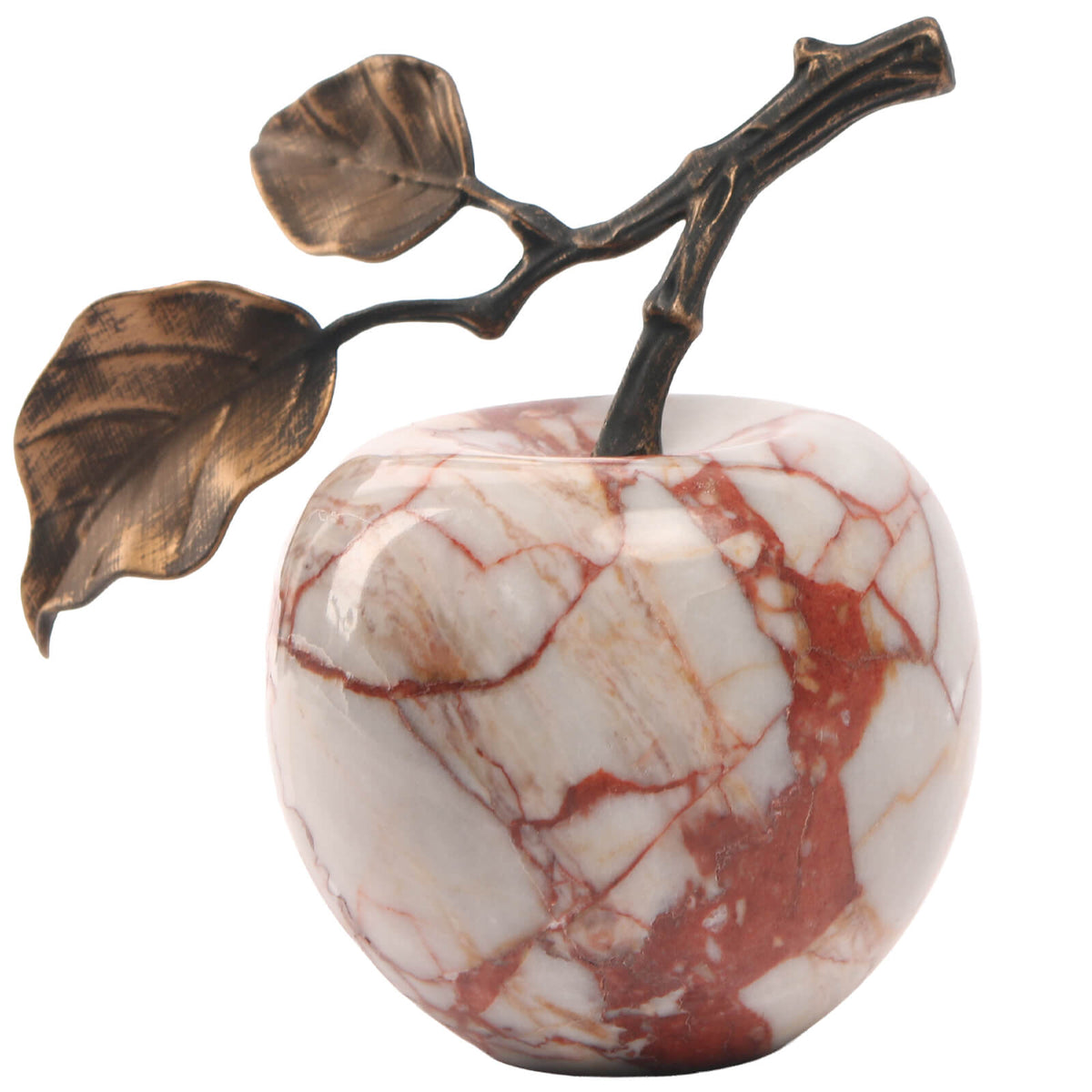Apple Ornament in Bulgari Red Marble