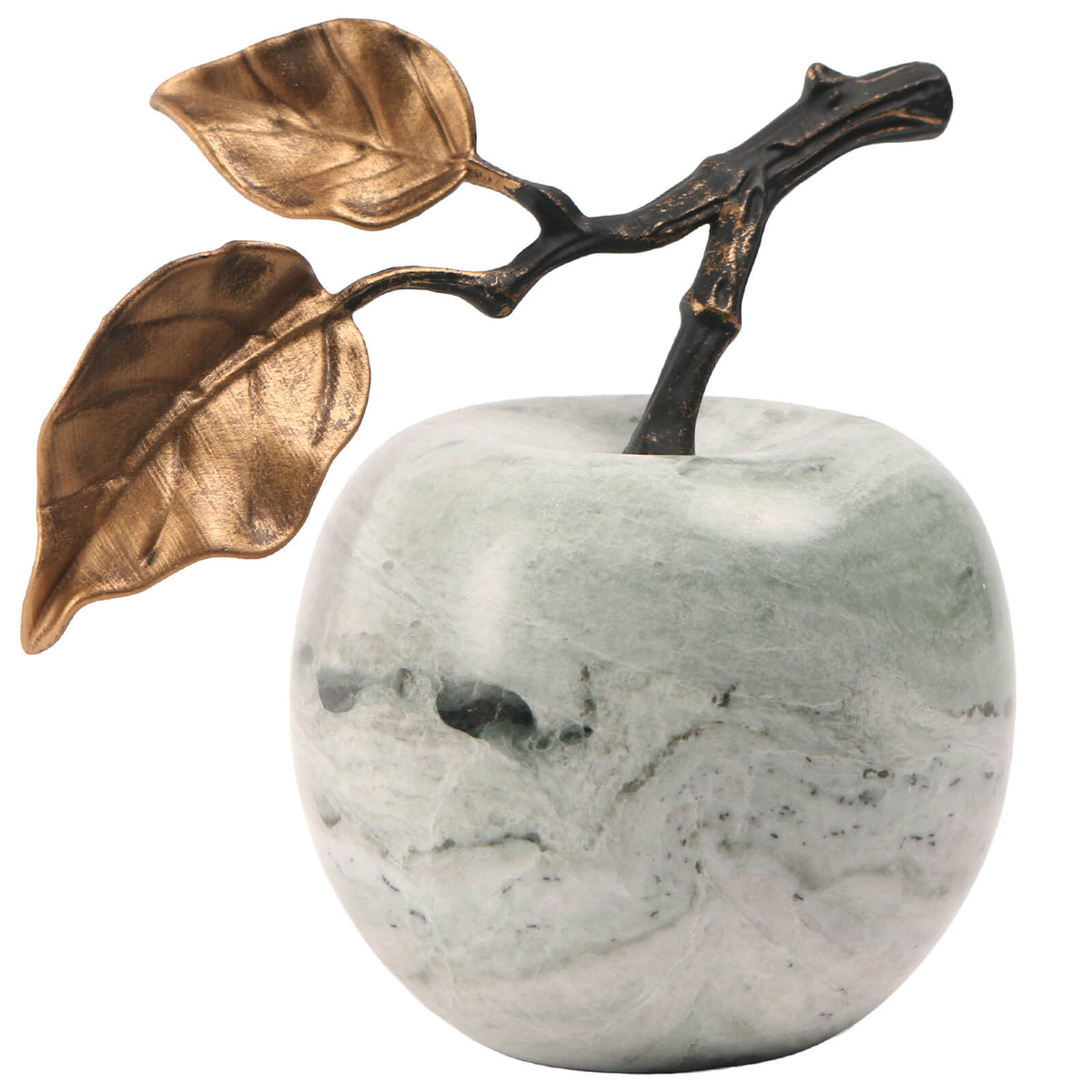 Apple Ornament in Green Marble
