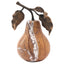 Pear Ornament in Golden Bronze Marble
