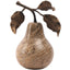 Pear Ornament in Brown Marble