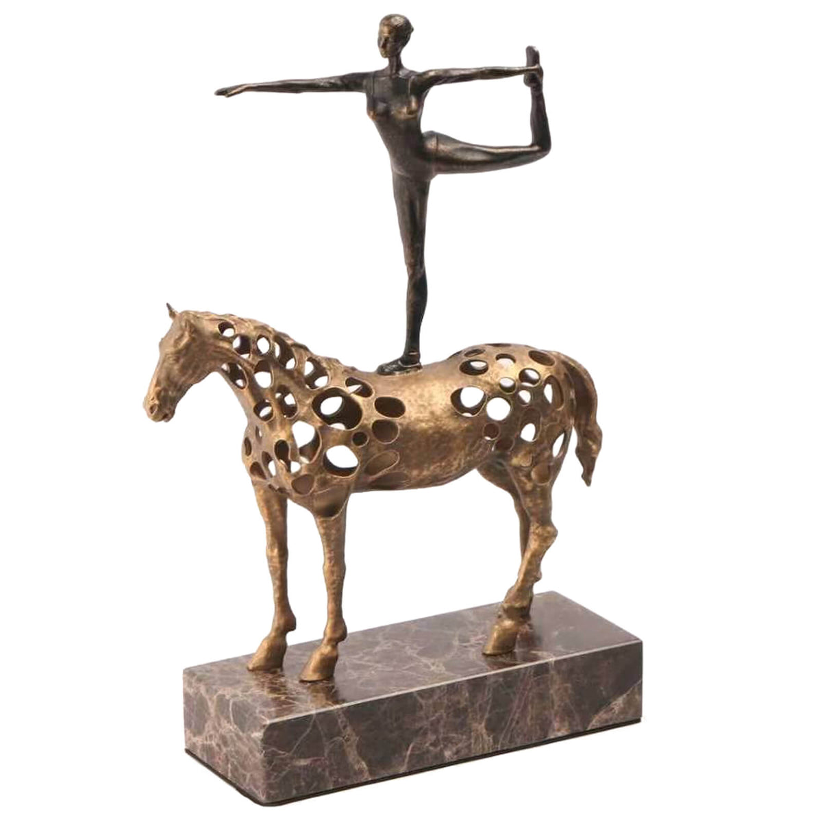 Dancing Balance Sculpture in Gold