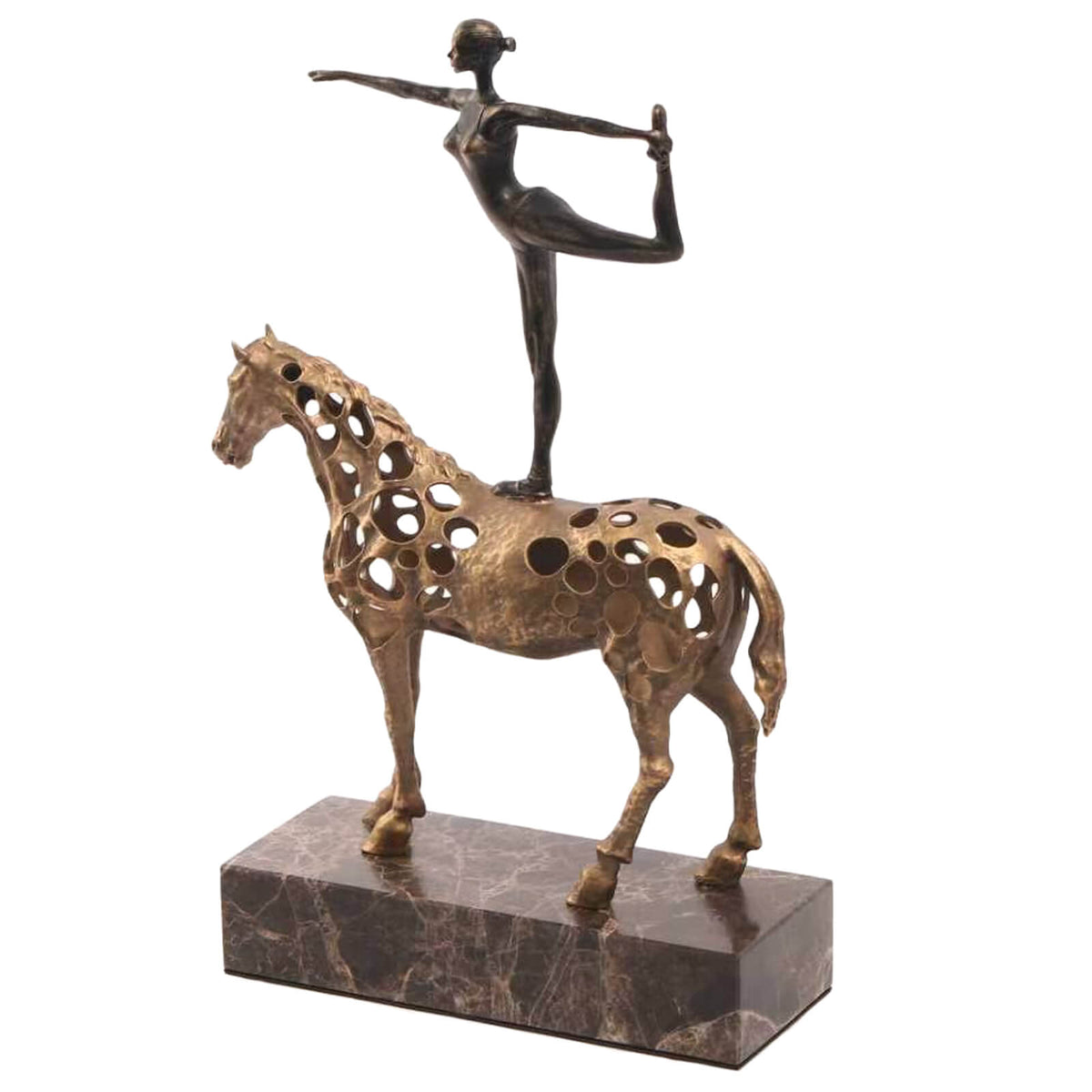 Dancing Balance Sculpture in Gold