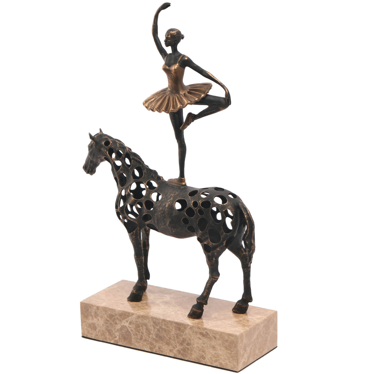 Dancing Balance Sculpture in Dark Bronze