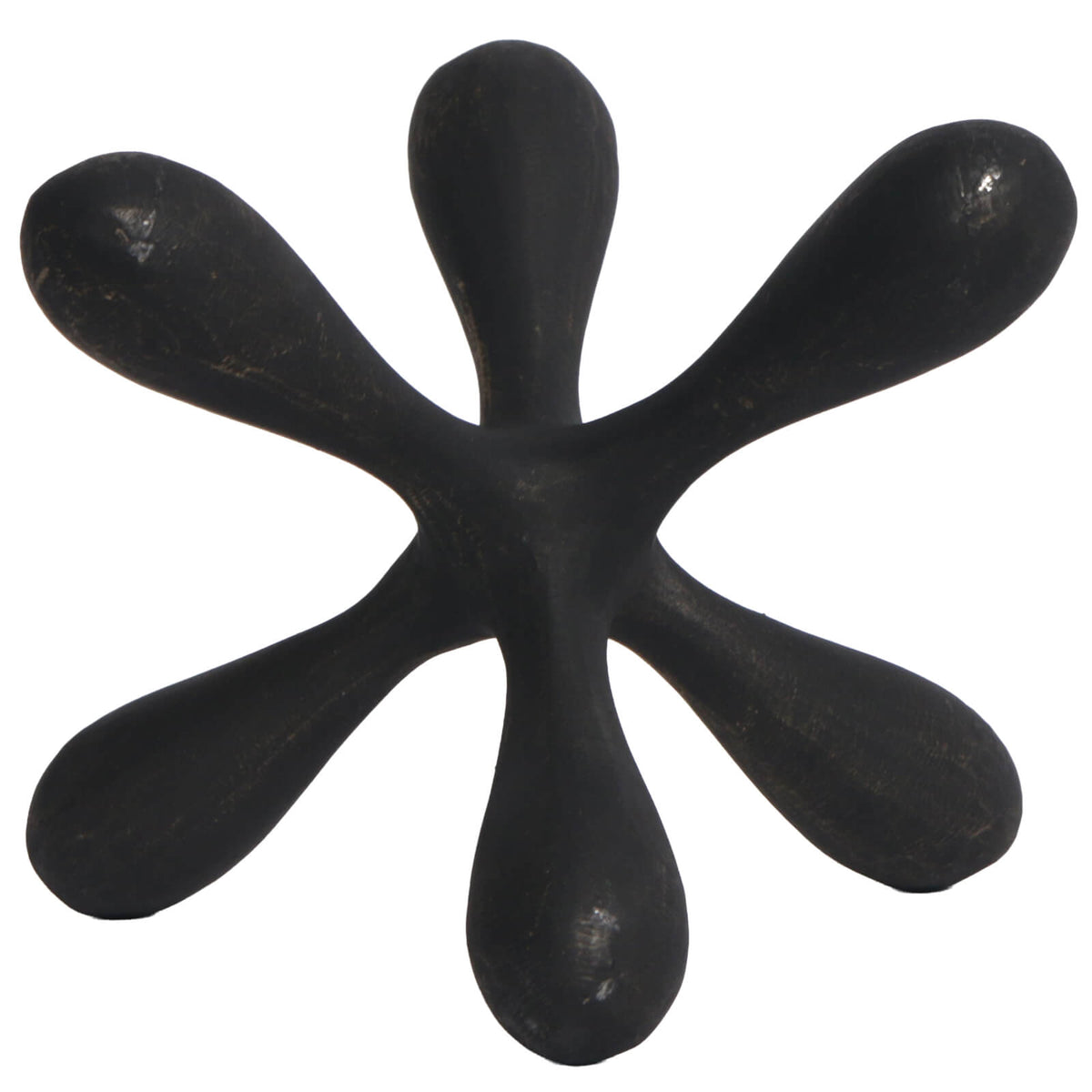 Organic Geometry Sculpture in Black Bronze