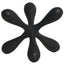Organic Geometry Sculpture in Black Bronze