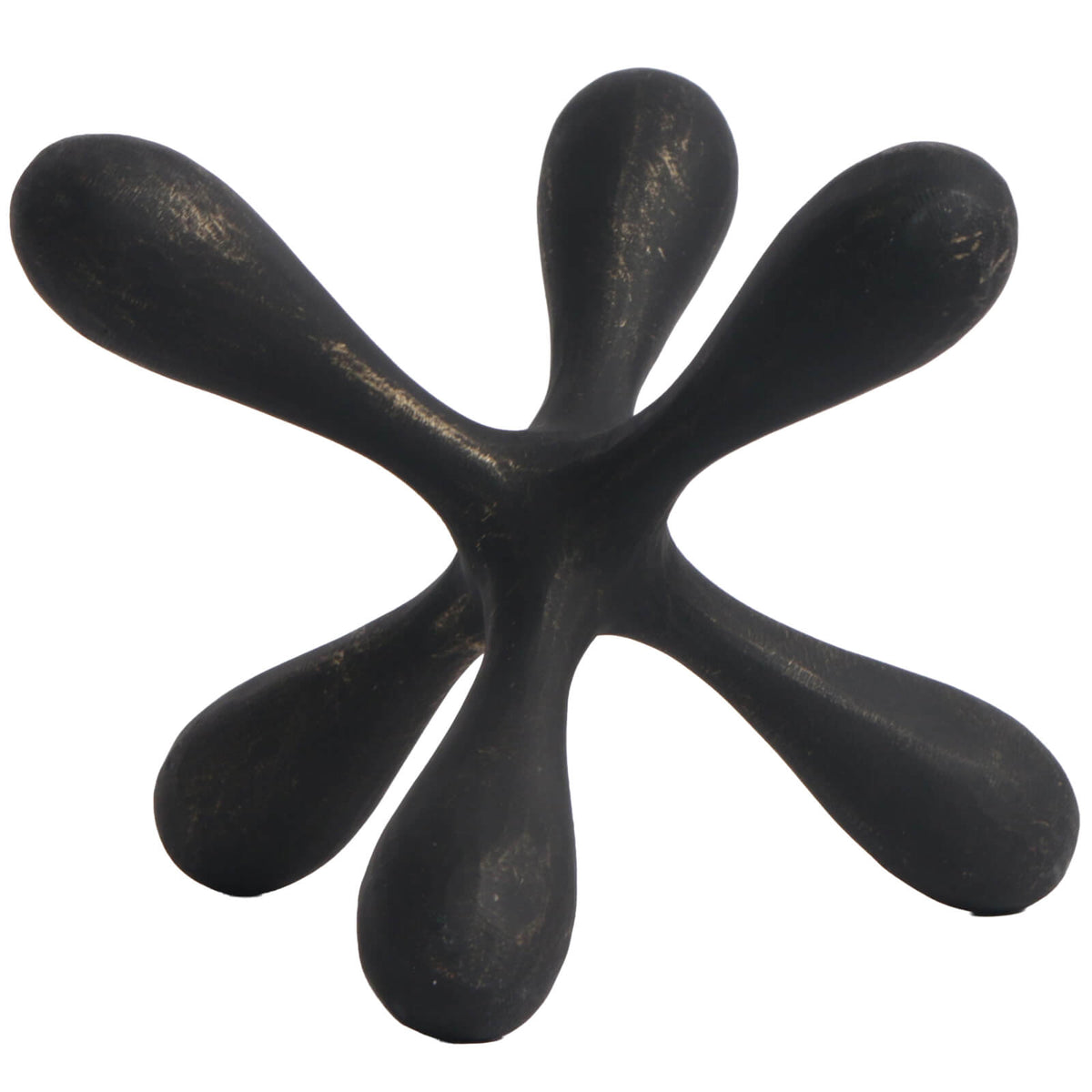 Organic Geometry Sculpture in Black Bronze