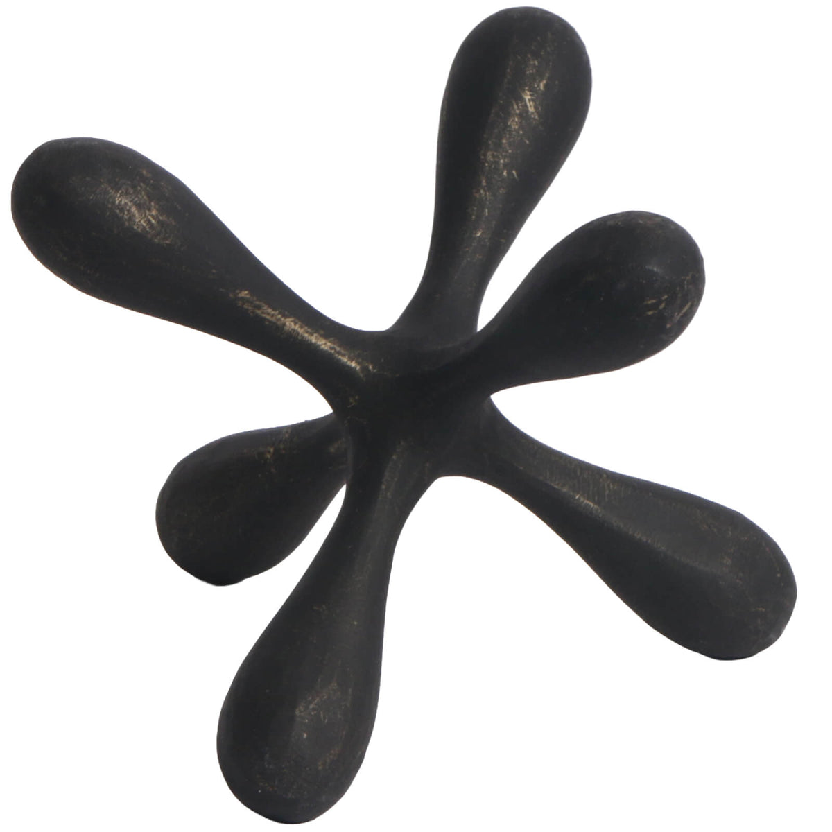 Organic Geometry Sculpture in Black Bronze