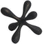 Organic Geometry Sculpture in Black Bronze