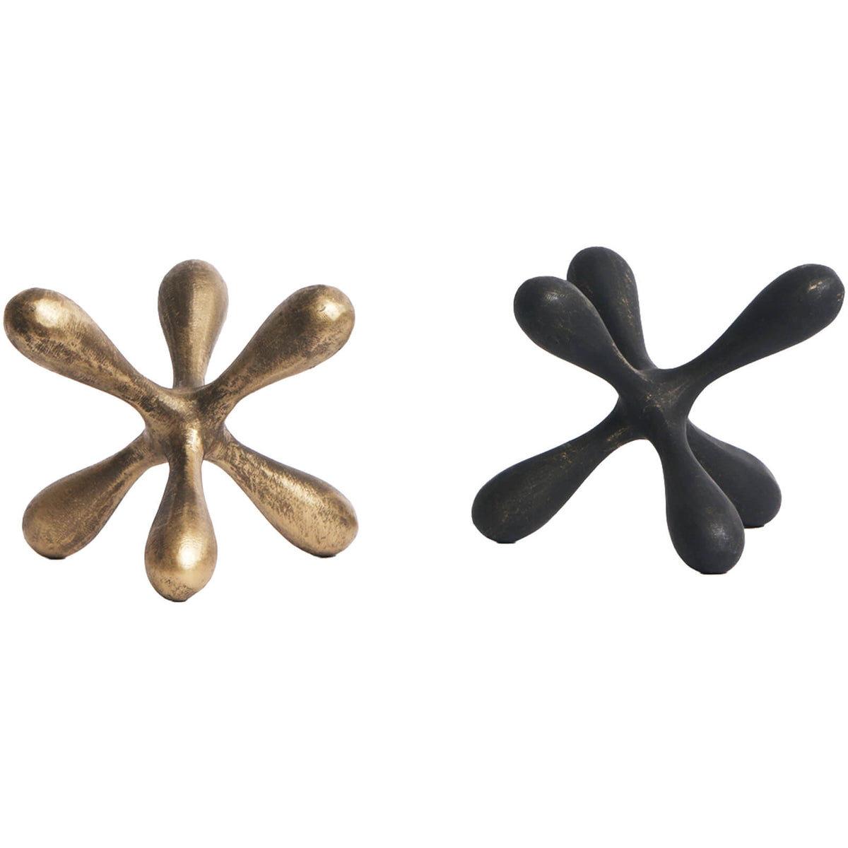 Organic Geometry Sculpture in Black Bronze