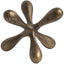 Organic Geometry Sculpture in Aged Golden Bronze