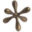 Organic Geometry Sculpture in Aged Golden Bronze
