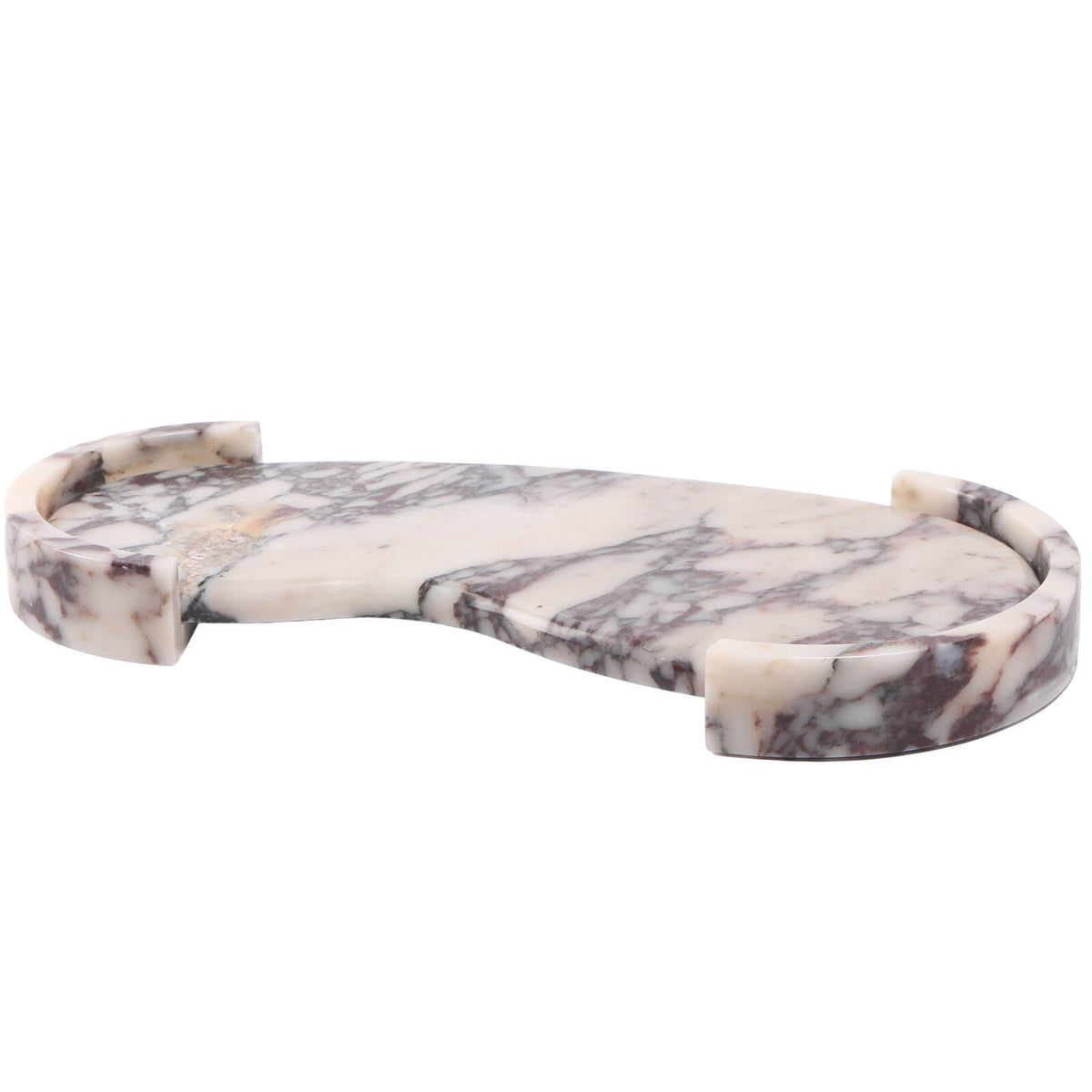 Curved Tray in Bulgari Purple Marble