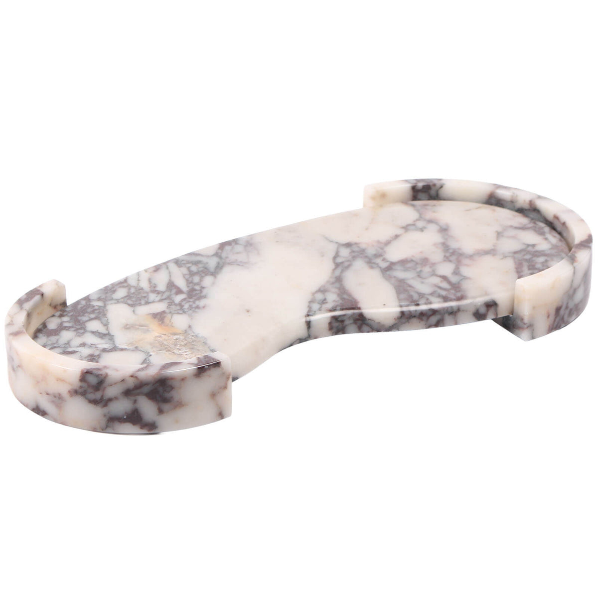 Curved Tray in Bulgari Purple Marble